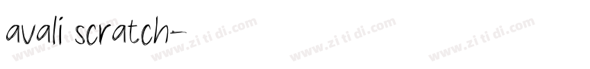 avali scratch字体转换